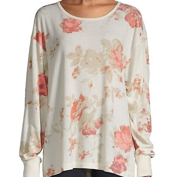 Arielle Ivory Floral Print Long Sleeve Top - Picture 1 of 11